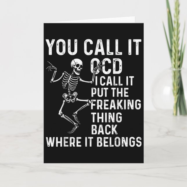 Carte Citation drôle d'Ocd Remettez-le à sa place  (Devant)