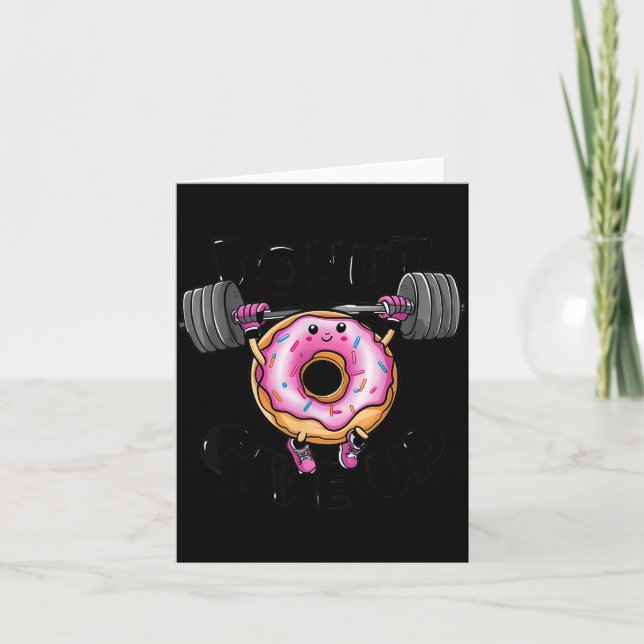 Carte Citation drôle Donut Abandonne Pas Gymnastique Hal (Devant)
