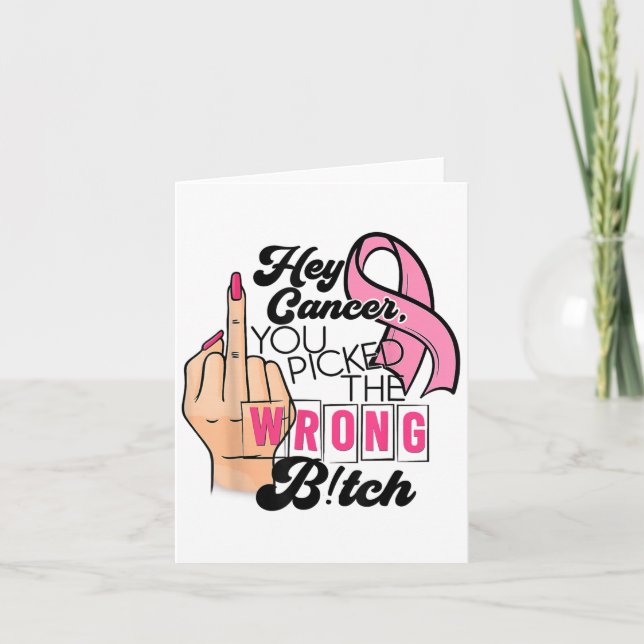 Carte Citation drôle Hé Cancer Vous ez La Mauvaise  (Devant)