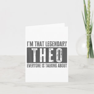 Carte Citation drôle légendaire de prénom Theo pour Theo