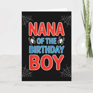 Carte Citation drôle Nana du garçon d'anniversaire Thème