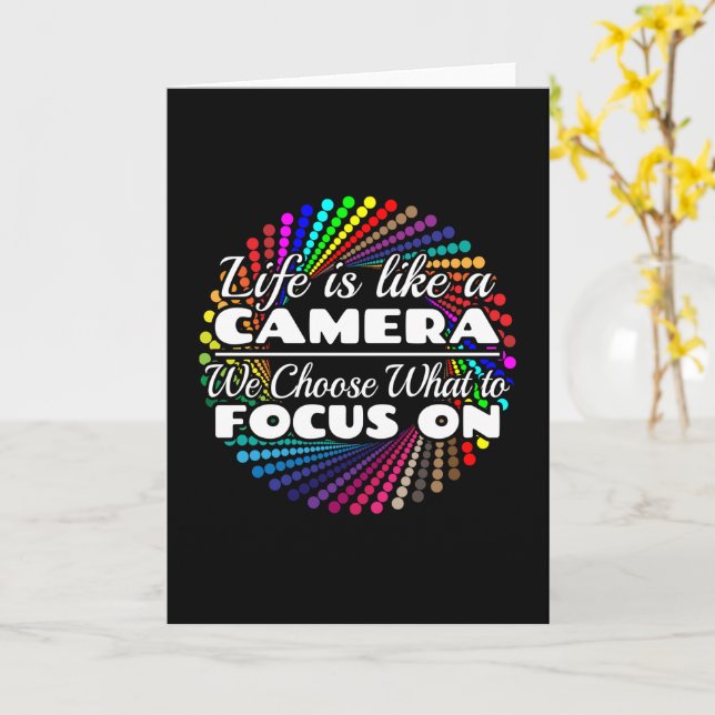 Carte Citation du photographe Focus - La vie comme une c (Fleur jaune)