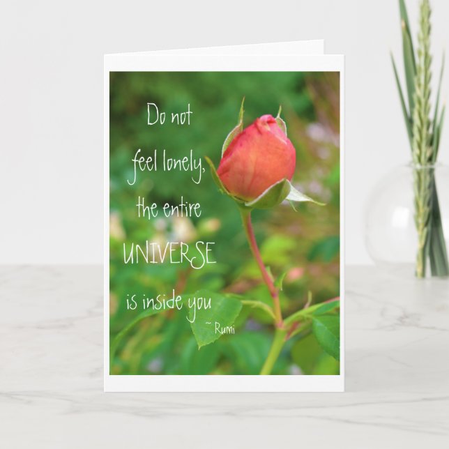 Carte Citation du Rose Bud Rumi pour la pêche d'été (Devant)