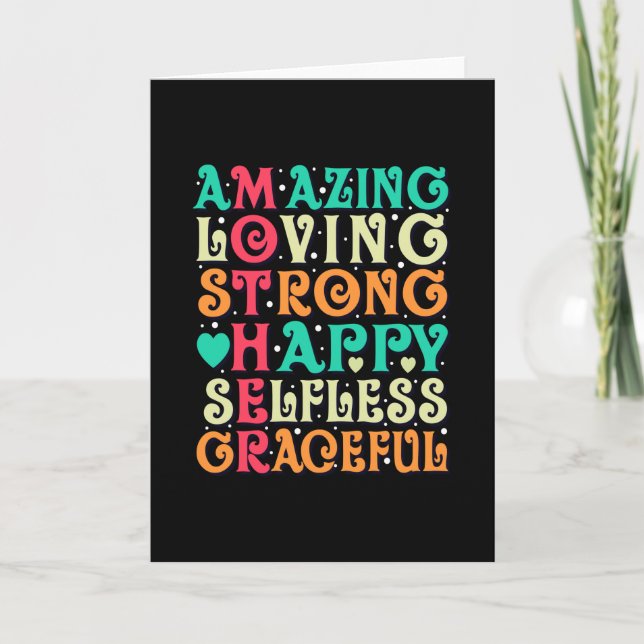 Carte Citation Extraordinaire Mère Amour Inspirationnel  (Devant)