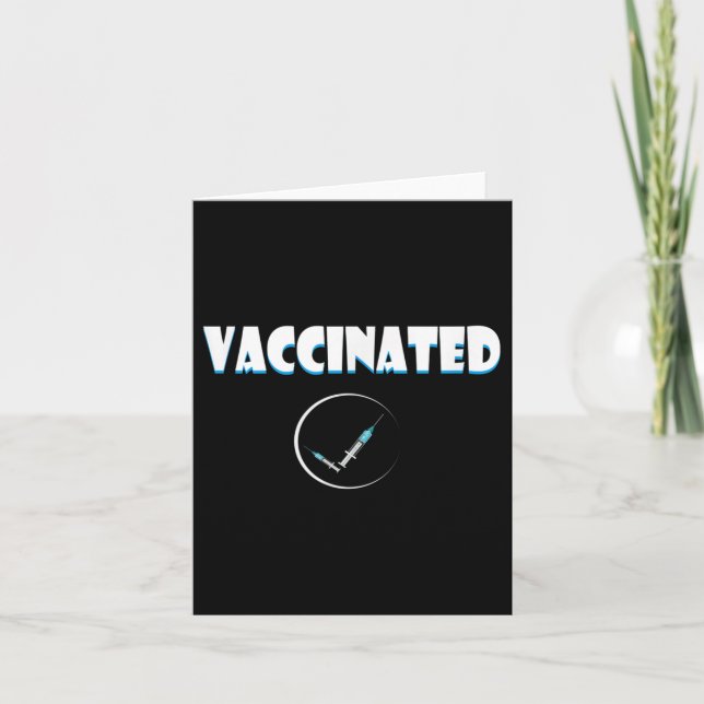 Carte Citation Graphique Vaccinée Sur Les Humours Drôle  (Devant)