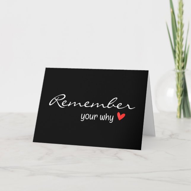 Carte Citation Inspirante Avec Coeur Rouge (Devant)