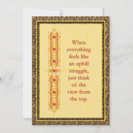 Carte Citation inspirante dans un design décoratif éléga