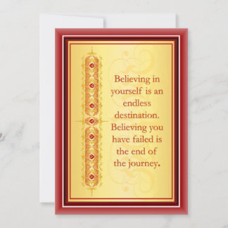 Carte Citation inspirante dans un design décoratif éléga