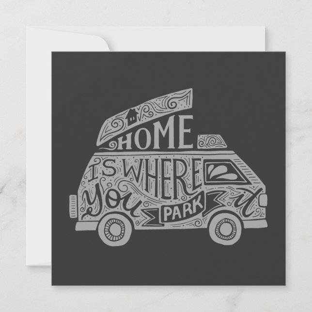 Carte Citation Inspirante de Camping Van Life Amusant  (Devant)