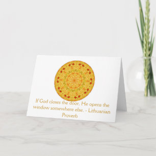 Carte Citation inspirante de l'occasion du proverbe litu