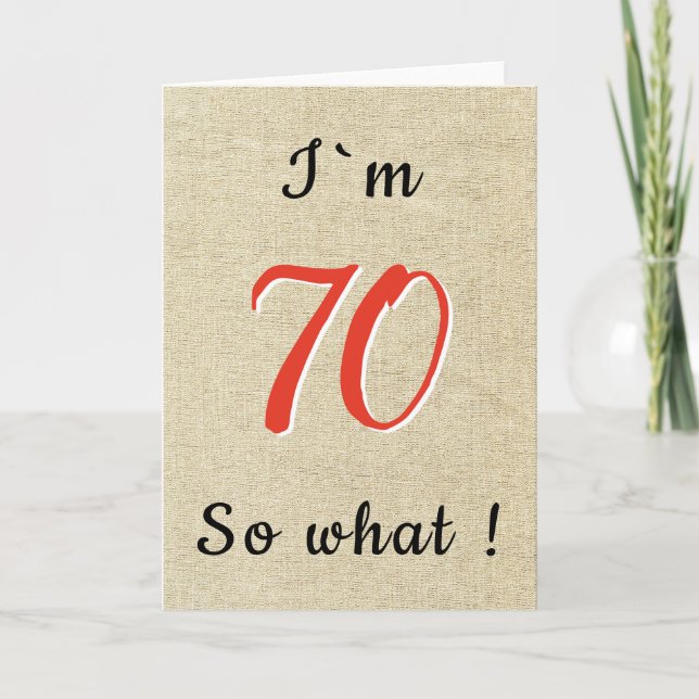 Carte Citation Inspirationnelle rustique amusante 70e an (Devant)