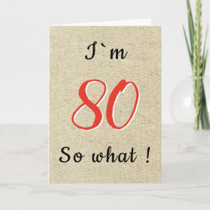 Carte Citation Inspirationnelle rustique amusante 80e an