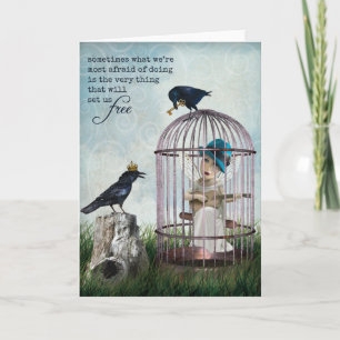 Carte Citation inspirée de la peur et de la liberté