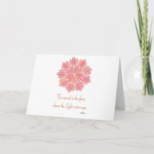 Carte Citation Mandala Rumi Blessure