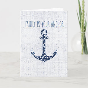 Carte Citation Nautique   La famille est votre Ancre