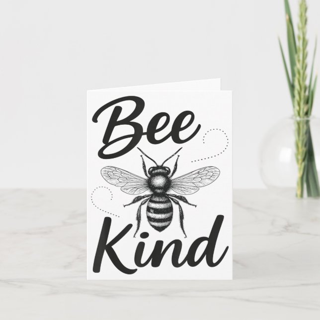 Carte Citation positive pour être gentil abeille Design  (Devant)