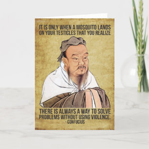 Carte Citation spirituelle amusante - Moustique sur les 