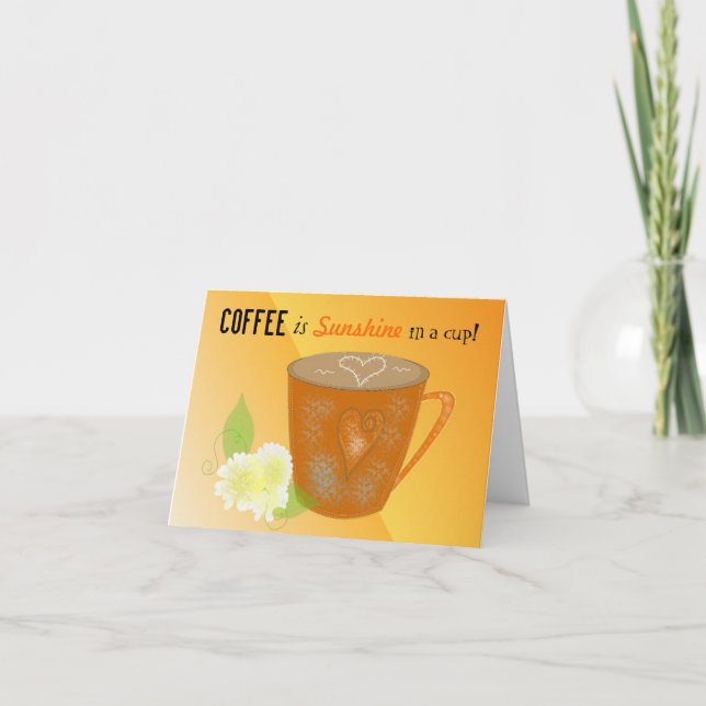 Carte Citation sur le café (Devant)