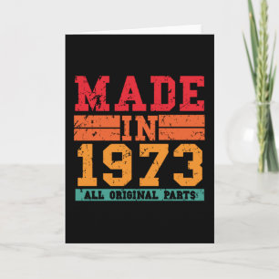 Carte Citation Vintage Anniversaire 1973