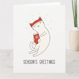Carte Citations de saison adorable chat