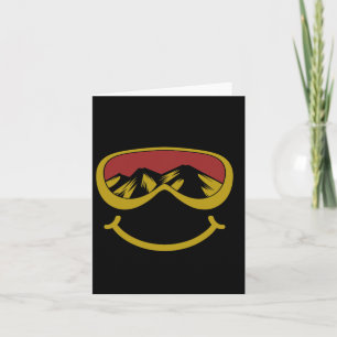 Carte Citations De Ski Et De Snowboard Souriant Des Lune