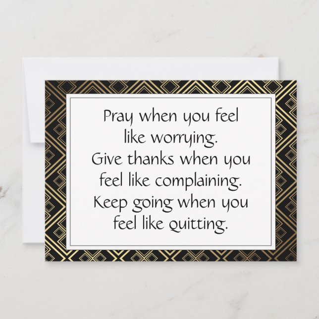 Carte Citations d'encouragement de la vie Inspirationnel (Devant)