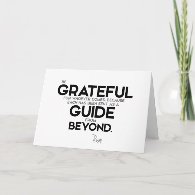 Carte CITATIONS : Rumi : Guide d'au-delà (Devant)