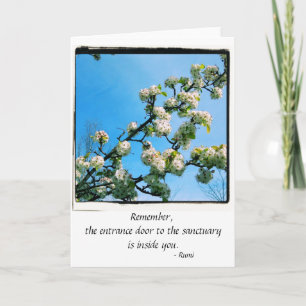 Carte Citations Sage Floral Printemps