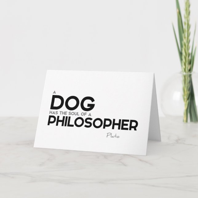 Carte CITES : Platon : Chien, philosophe (Devant)