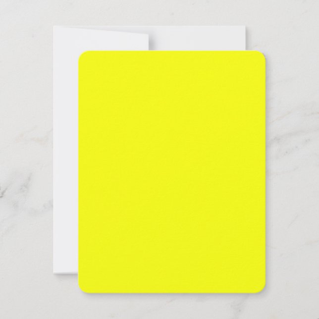 Carte Citron Jaune Arrière - plan Couleur Personnaliser  (Devant)