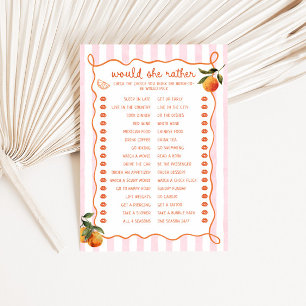 Carte Citron Spritz Rayures Roses Plutôt