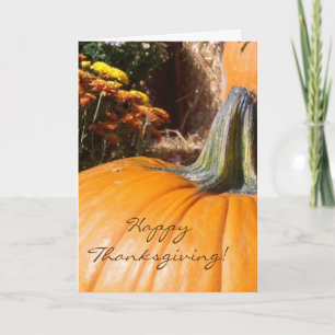 Carte Citrouille bon thanksgiving avec poème