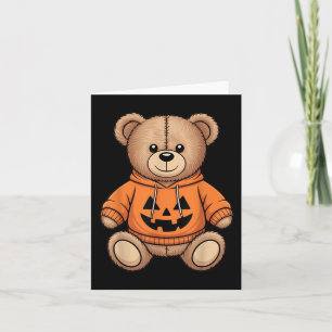 Carte Citrouille de l'ours en peluche Graphisme automne 
