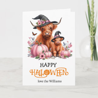 Carte citrouille des hautes terres salut halloween