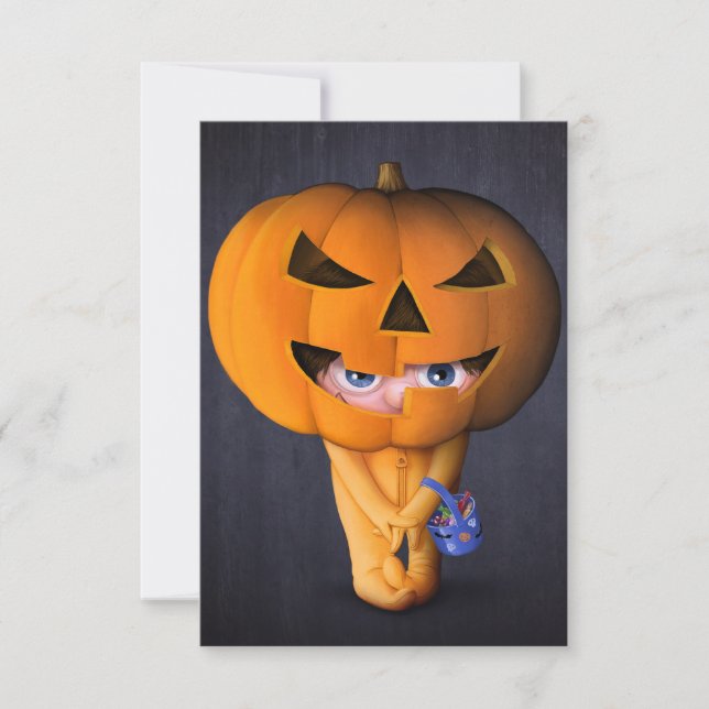 Carte Citrouille d'Halloween (Devant)