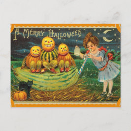 Carte Citrouille Halloween vintage