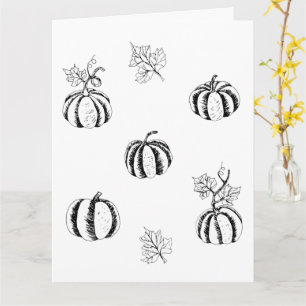 Carte Citrouille noir pour Halloween