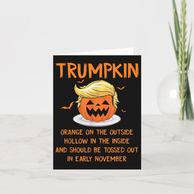 Carte Citrouille Orange À L'Extérieur Cadeaux De Hallowe (Devant)
