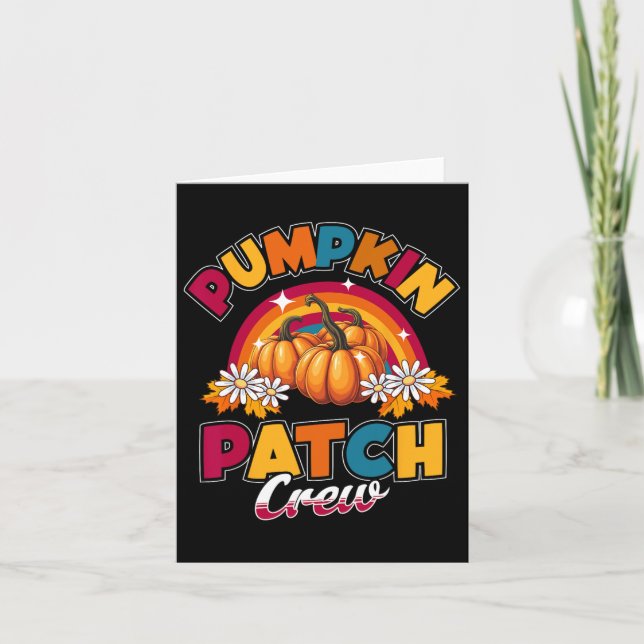 Carte Citrouille Patw Crew Enfants Automne Thanksgiving  (Devant)