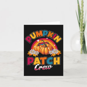 Carte Citrouille Patw Crew Enfants Automne Thanksgiving 