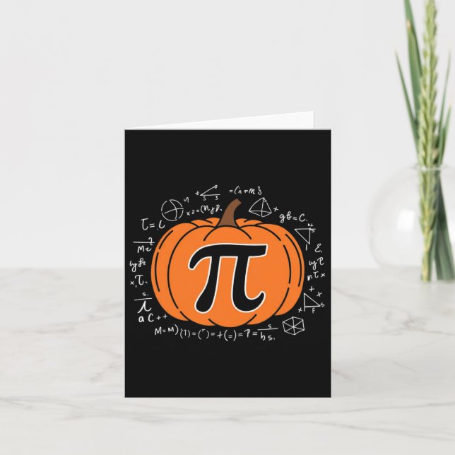 Carte Citrouille Pi Pie Math Enseignant Funny Halloween  (Devant)