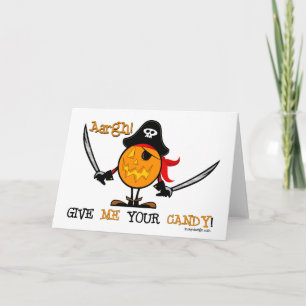 Carte Citrouille pirate d'Halloween