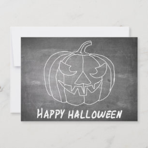 Carte Citrouille pour Halloween 3 look tableau noir