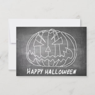 Carte Citrouille pour Halloween 5 aspect tableau