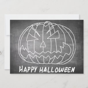 Carte Citrouille pour Halloween 5 aspect tableau