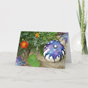 Carte Citrouille pourpre - message personnalisé