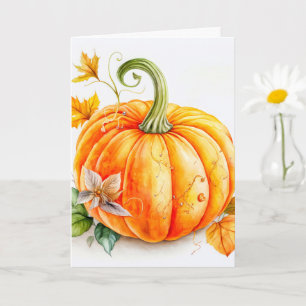 Carte Citrouille récolté en automne fraîchement récolté