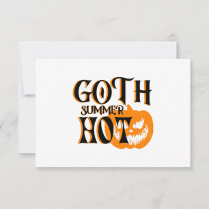 Carte Citrouille Souriant Été-Goth-Horreur Chaud