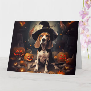 Carte Citrouilles Beagle Halloween Épouvantables