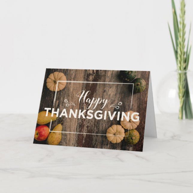 Carte Citrouilles de Thanksgiving heureuses (Devant)